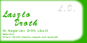 laszlo droth business card